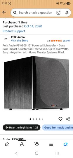 12"Polk subwoofer