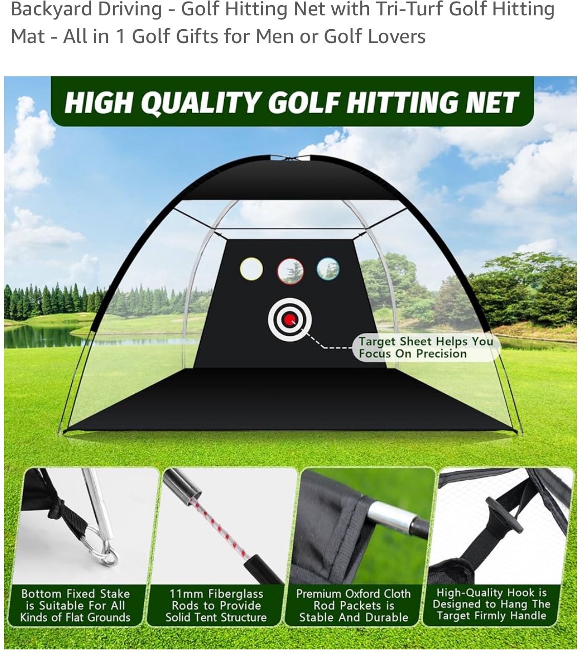 🏌️♂️ Golf Hitting Net – 10x7ft Practice Net for Backyard or Garage ⛳️