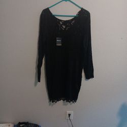 FOREVER 21 PLUS BLACK KNIT DRESS