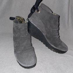 Fly London Gray Ankle Boots