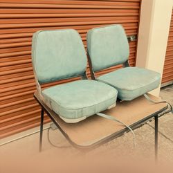 Two Marine Fishing Boat Seats Adjustable & Rotating 