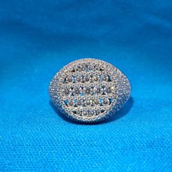 Silver Moissanite Ring 