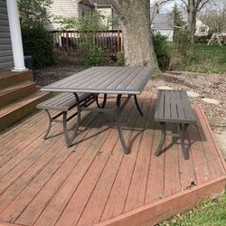 Outdoor table And 2 Benches 