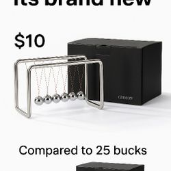 CERROPI Newton’s Cradle – Modern Steel Desktop Kinetic Motion Toy – Brand New $10
