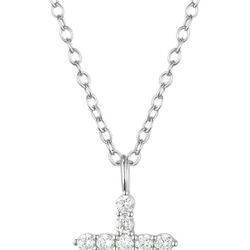 925 Sterling Silver Cross Necklaces for Women 14K Gold Plated Tiny CZ Cross Pendant Necklace | Dainty Chain Choker Necklaces for Women  Material Sterl