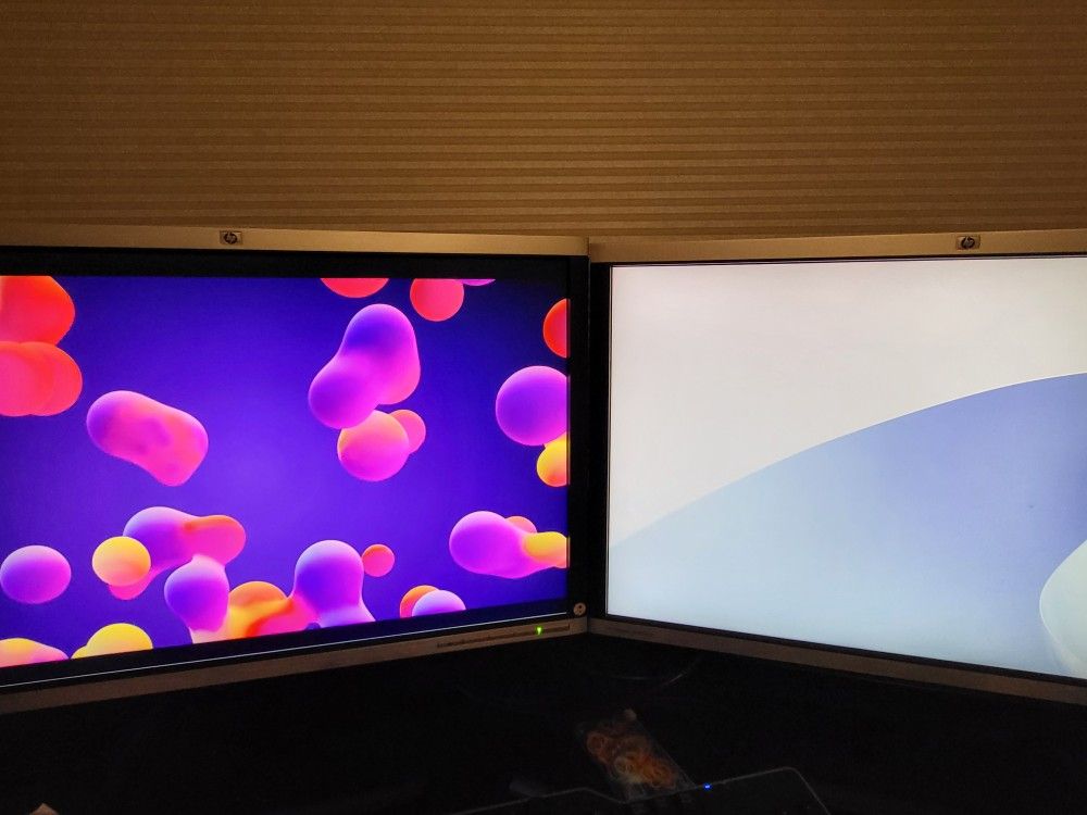 Paired match dual HP 24 widescreen LCD monitor 1920*1200