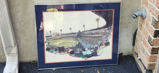 Lithograph print of Old Comiskey Park