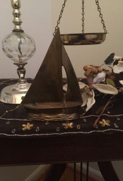 Vintage Brass Nautical Sailboat