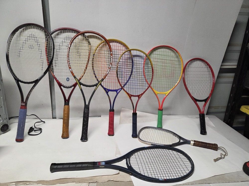 9 Tennis  Rackets  Great Condition 