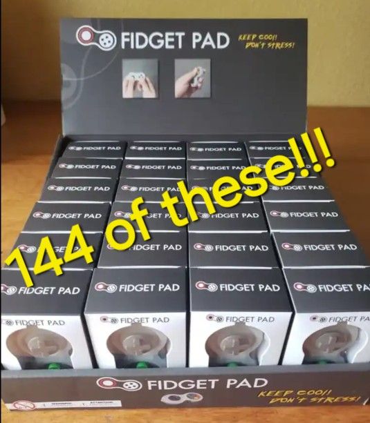 144 individual New Fidget Controller Pads; case containing 6 boxes pictured w 24