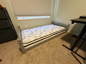 Twin Bed Frame with Mattress