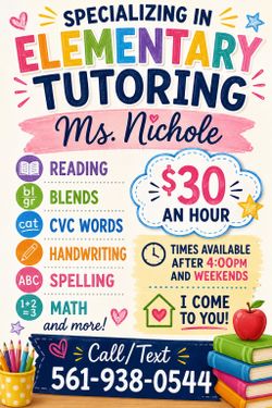 Tutoring !!! Homestead area