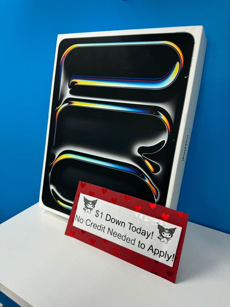 Apple iPad Pro 13" M4 2024 New Tablet -PAYMENTS AVAILABLE-$1 Down Today