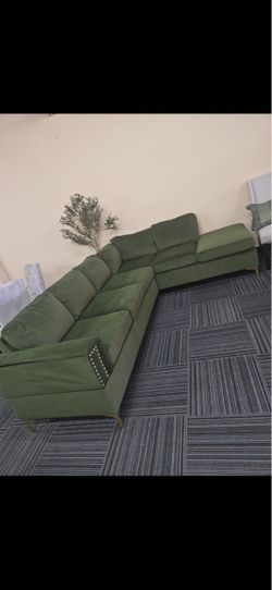 Green sectional for sale need gone asap
