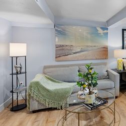 Ikea floor lamp with shelves