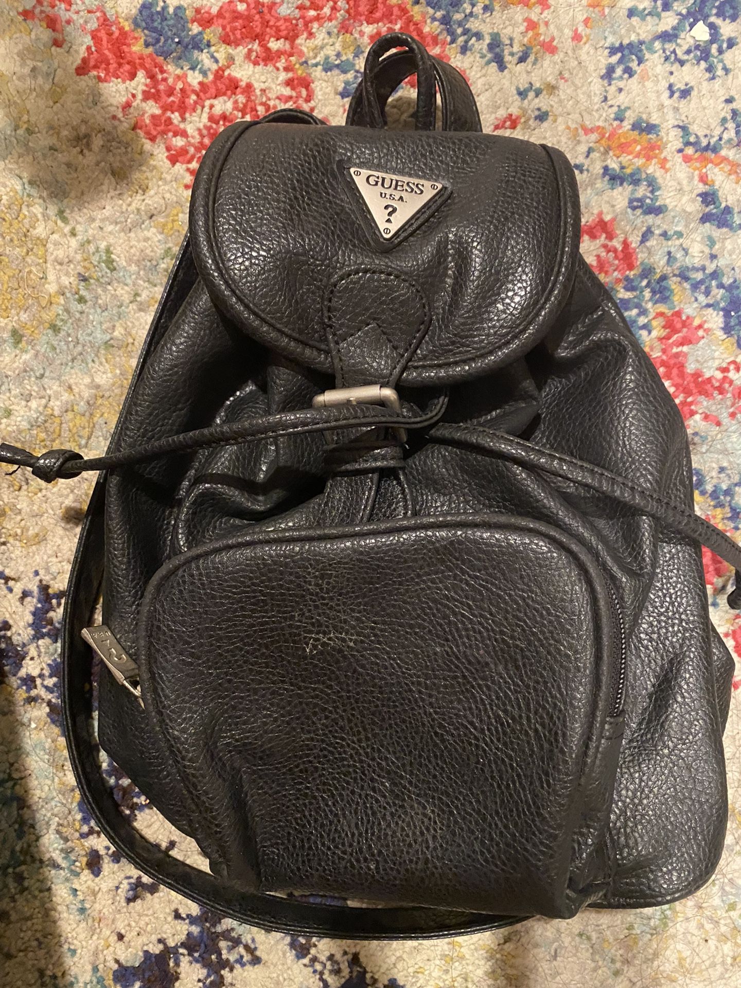Vintage Guess Leather Small Backpack