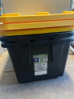 3 large heavy duty bins with lids