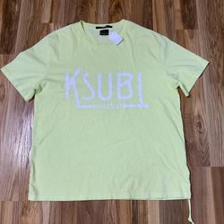 Ksubi Men’s ticket Kash acid crew neck t shirt Size 2XL
