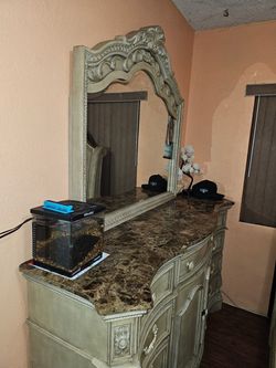 Bed frame and dresser