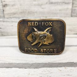 Red Fox Food Store Belt Buckle