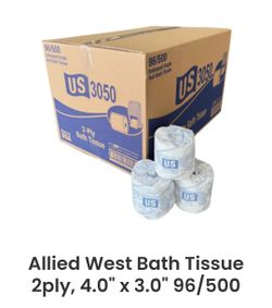 US 2-Ply Standard Bath Tissue
96 Packs Per Box