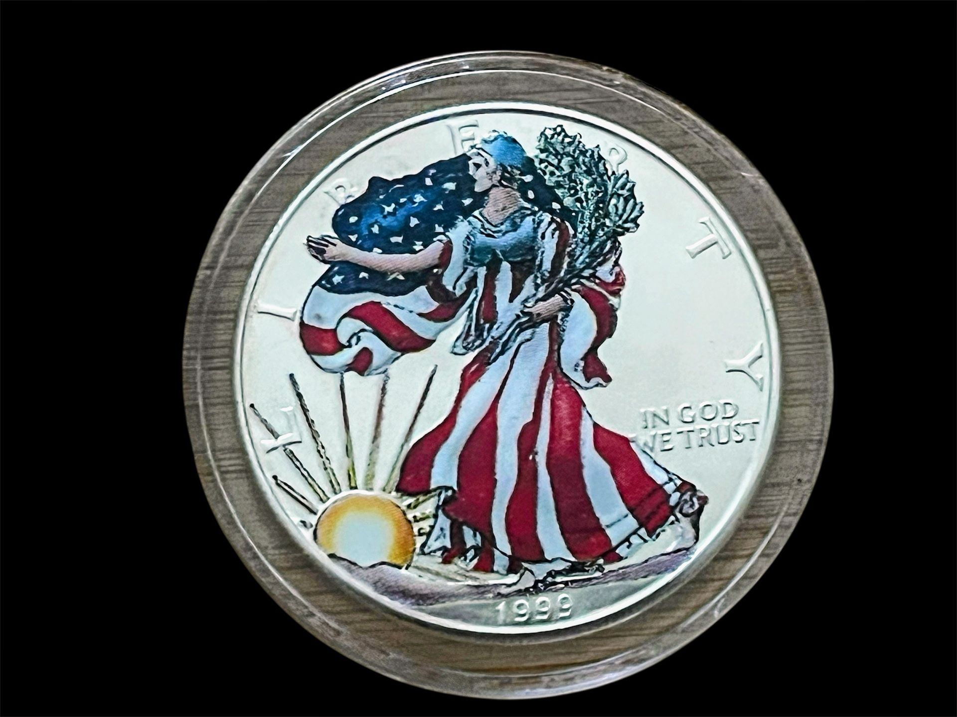 1999 Fine Silver 1 oz. Colorized Walking Liberty