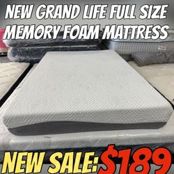 NEW GRAND LIFE FULL SIZE MEMORY FOAM MATTRESS 