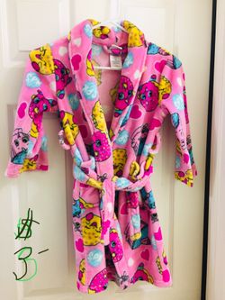Girls 6 shopkins robe