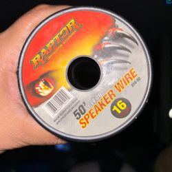 New Raptor 16 Gauge Clear 50ft Speaker Wire S16-50
