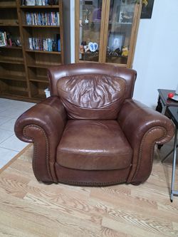 Xxl leather sofa chair