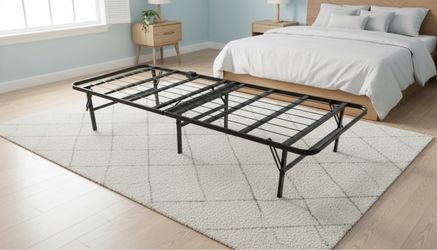 30” Wide Small Single Size Cot Fold-up Rolling Black Metal Platform Bed Frame! 30in wide 78in long 14.5in high