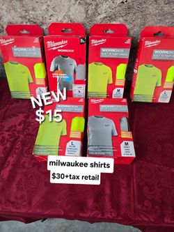 New Milwaukee shirts size medium and size large available