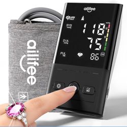 Clinically Accurate Upper Arm Blood Pressure Monitors for Home Use with Large Cuff, One-Button Operation, Dual User Mode, Heart Rhythm Disturbances, L