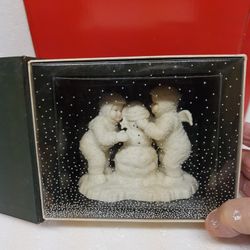 Snow Babies Making A Snowman Ornament