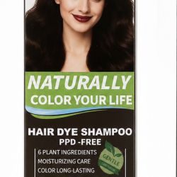 Hair Dye Shampoo Brown – PPD Free Korean Style (New)