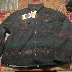 Jachs sherpa lined wool blend shirt jacket