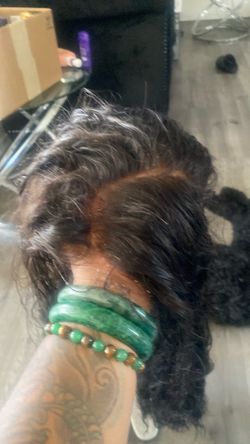 Human hair  lace front wig