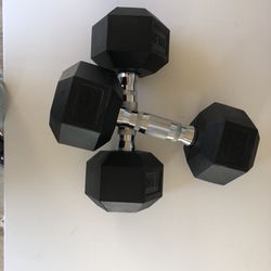  Coated Rubber Hex Dumbbell 20Lb Pair