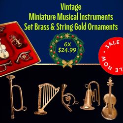 Vintage Miniature Musical Instruments Box Set.