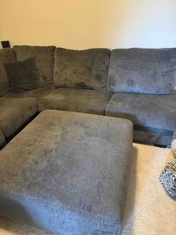 Grey Sectional Sofa — Left-Facing Chaise — Very Good Condition OBO