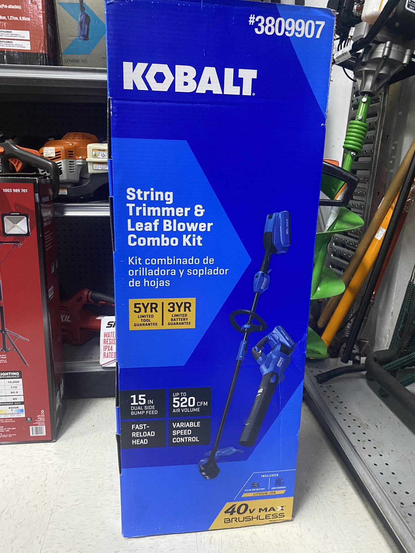 Brand New Kobalt 40v Max String Trimmer Snd Leaf Blower Combo Kit