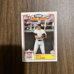 1988 Will Clark All-Star Card