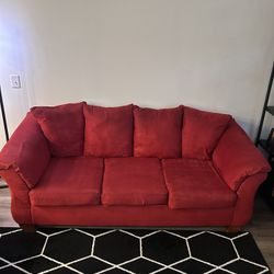 Red Couch-3 Cushion