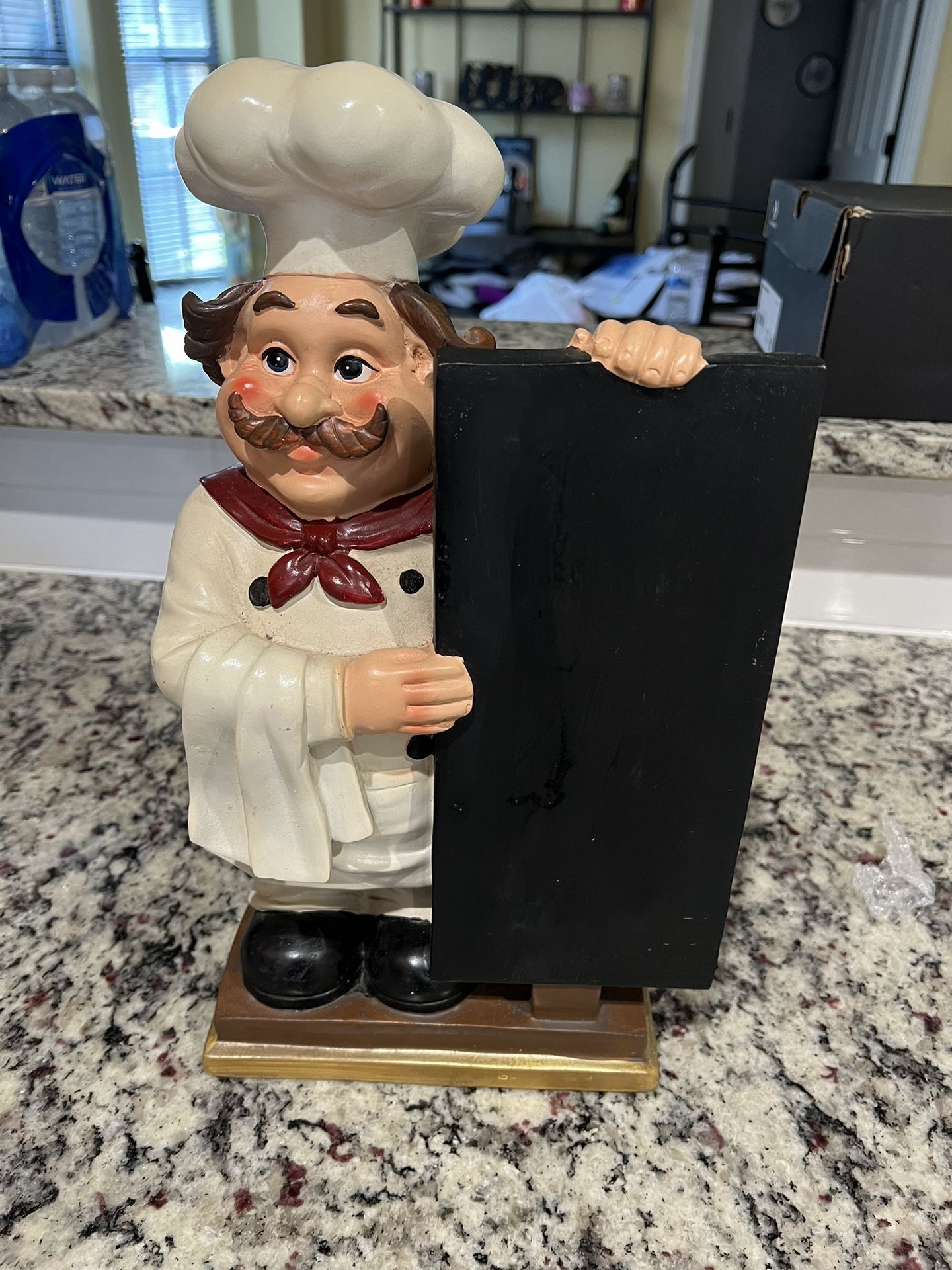 Chef Statue With chalk board menu