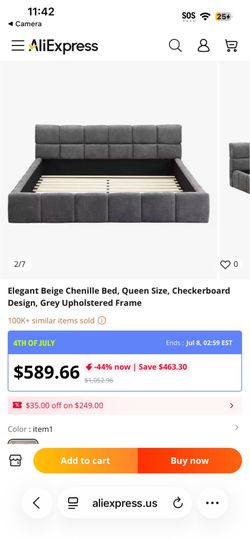 Queens size bed set