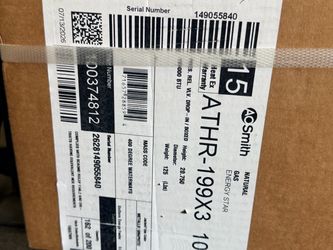 A.O. Smith ATHR-199X3 Water Heater