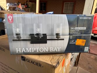 New 24” 3 light matte black bathroom vanity light