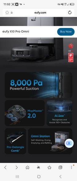 EUFY OMNI X10 AI POWERED SUPER-ROBOT VACUUM AND MOP