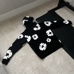 black/white Denim Tears Hoodie