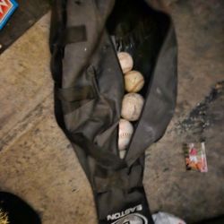 REDUCED - Used Easton Baseball Bat And Ball Equiptment Bag With Balks Included!